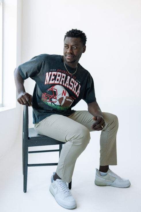 Nebraska Malone Multimedia Oversized Band Tee